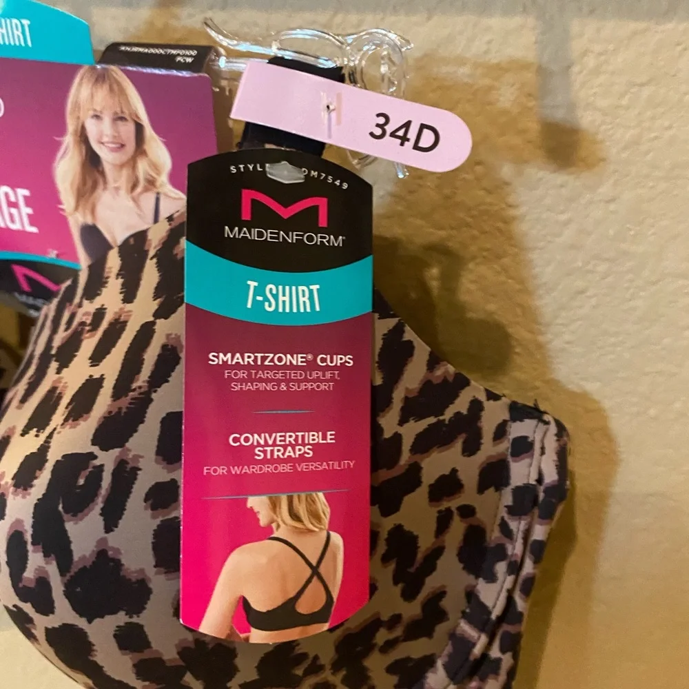 💥 SALE NWT Fabulous Fit T-Shirt Bra in Leopard - Picture 3 of 6